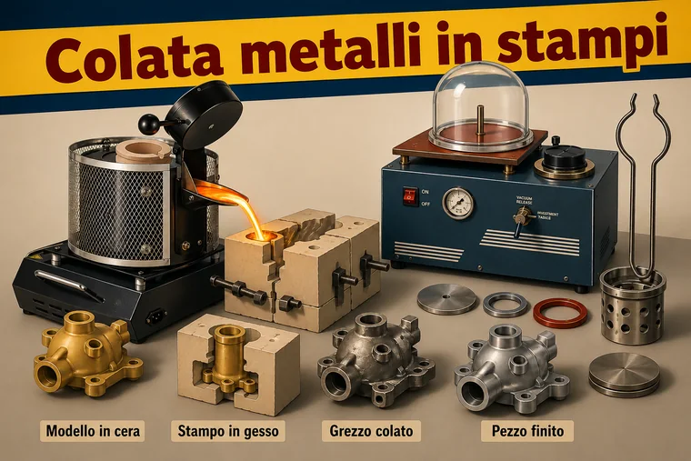 Colata metalli e processo a cera persa