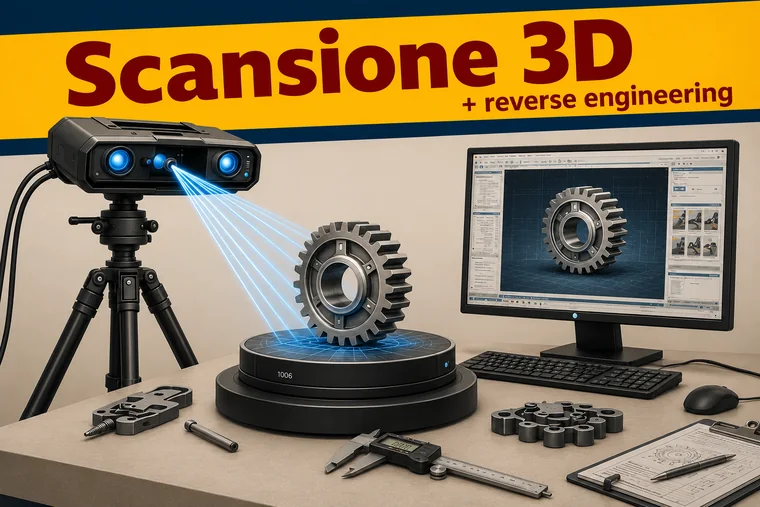 Scanner 3D per rilievo di componenti fisici